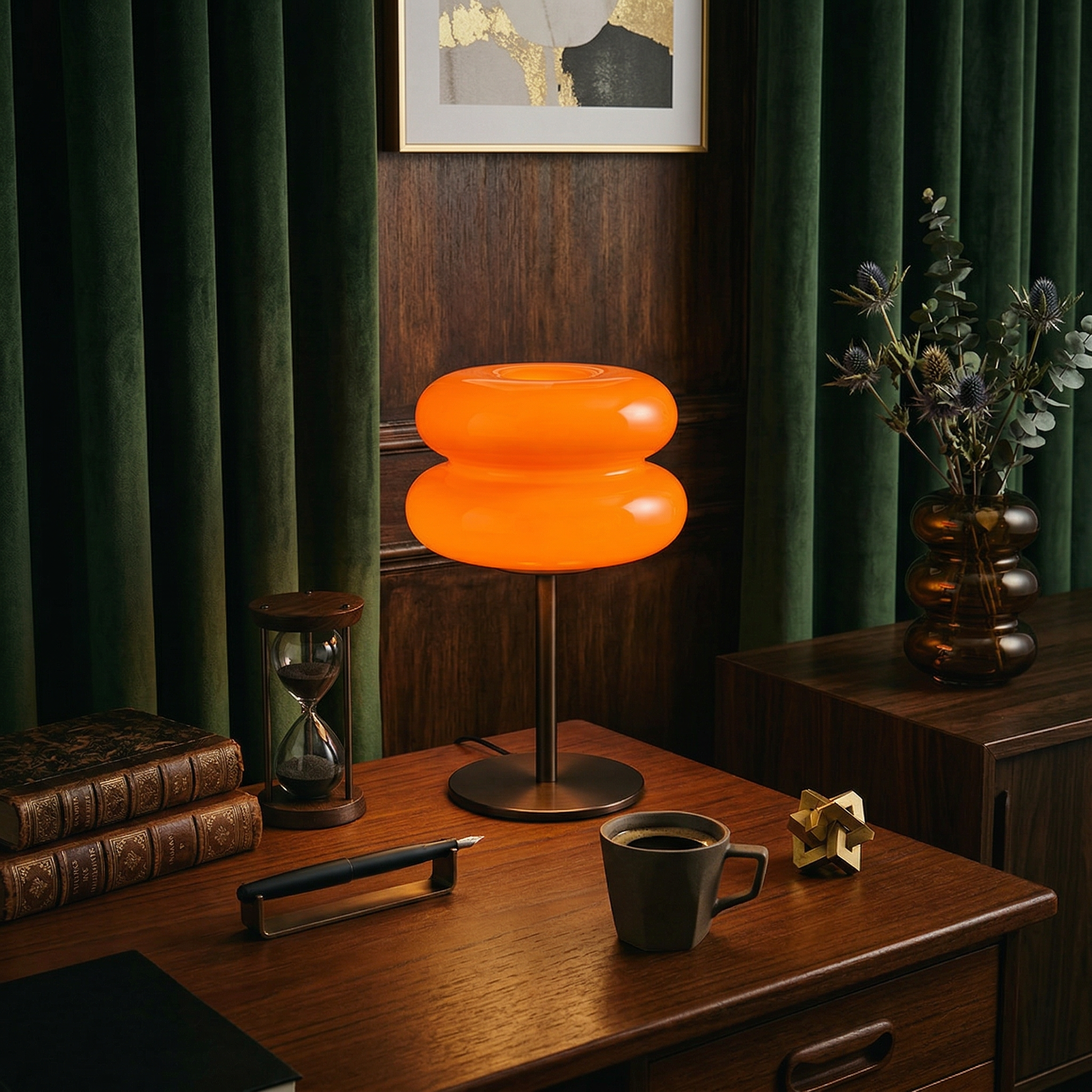 Atomic Orange Table Lamp